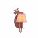 Diablo-Mtn Moose One Light Wall Sconce in Rust Patina (172|H13127KR-02)
