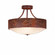 Ridgemont-Fish Cutout Three Light Semi-Flush Mount in Rust Patina (172|A49162FC-HR-02)