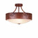 Ridgemont-Bison Three Light Semi-Flush Mount in Rust Patina (172|A49139FC-HR-02)