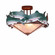 Crestline-Trout Three Light Semi-Flush Mount in Fish/Rust Patina (172|A48581AL-05)