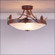 Crestline-Pine Cone Three Light Semi-Flush Mount in Pine Green/Rust Patina (172|A48520FC-HR-04)
