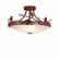Crestline-Pine Cone Three Light Semi-Flush Mount in Pine Green/Rust Patina (172|A48520FC-HR-04)
