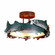 Crestline-Trout Three Light Semi-Flush Mount in Fish/Rust Patina (172|A48381FC-05)