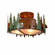 Crestline-Bear Three Light Semi-Flush Mount in Pine Green/Rust Patina (172|A48326AL-04)