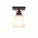 Woodland-Rustic Plain One Light Semi Flush Mount in Dark Bronze Metallic (172|A47501TS-28)
