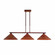 Canyon-Mountain Cutout Three Light Island Pendant in Rust Patina (172|A45541-02)