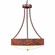 Ridgemont-Fish Cutout Three Light Chandelier in Rust Patina (172|A45162FC-HR-02)