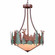 Crestline-Deer Three Light Chandelier in Pine Green/Rust Patina (172|A44831AL-HR-04)
