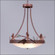 Crestline-Pine Cone Three Light Chandelier in Pine Green/Rust Patina (172|A44820FC-HR-04)