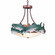 Crestline-Trout Three Light Chandelier in Fish/Rust Patina (172|A44781FC-HR-05)