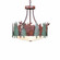 Crestline-Moose Three Light Chandelier in Pine Green/Rust Patina (172|A44728FC-HR-04)
