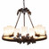 Wisley-Maple Leaf Dark Bronze Metallic Nine Light Chandelier in Dark Bronze Metallic (172|A41405FC-28)
