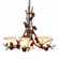 Sienna-Pine Cone Five Light Chandelier in Pine Tree Green-Rust Patina (172|A41020AS-04)