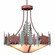 Crestline-Bear Seven Light Chandelier in Pine Green/Rust Patina (172|A40526AL-HR-04)