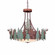 Crestline-Moose Five Light Chandelier in Pine Green/Rust Patina (172|A40328FC-HR-04)