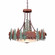 Crestline-Bear Five Light Chandelier in Pine Green/Rust Patina (172|A40326FC-HR-04)