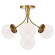 Prescott Four Light Semi Flush Mount in Soft Brass (268|KS 4407SB-WG)