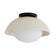 Glaze One Light Flushmount in Ivory Stained Crackle (314|DA49003)