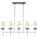 Illana Five Light Linear Chandelier in Burnished Silver Leaf (268|JN 5630BSL-L)