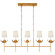 Illana Five Light Linear Chandelier in Antique Gold Leaf (268|JN 5630AGL-L)