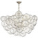 Talia Eight Light Chandelier in Burnished Silver Leaf and Clear Swirled Glass (268|JN 5112BSL/CG)