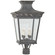 Elsinore Four Light Post Lantern in Weathered Zinc (268|CHO 7055WZ-CG)