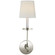 Symmetric Twist One Light Wall Sconce in Polished Nickel (268|CHD 1610PN-L)