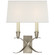 Cross Bouillotte Two Light Wall Sconce in Antique Nickel (268|CHD 1190AN-L)