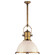 Country Industrial One Light Pendant in Antique-Burnished Brass (268|CHC 5136AB-WG)