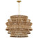 Antigua LED Chandelier in Antique-Burnished Brass and Natural Abaca (268|CHC 5017AB/NAB)