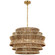 Antigua LED Chandelier in Antique-Burnished Brass and Natural Abaca (268|CHC 5016AB/NAB)