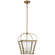 Riverside Four Light Lantern in Antique-Burnished Brass (268|CHC 3438AB-CG)