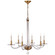 Bernardo Six Light Chandelier in Antique Brass and Clear Glass (268|CHC 1140AB)