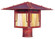 Pagoda One Light Post Mount in Antique Brass (37|PDP-12GRC-AB)