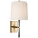 Refined Rib One Light Wall Sconce in Ebony Resin and Brass (268|BBL 2036EBO-L)