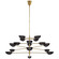 Graphic 16 Light Chandelier in Hand-Rubbed Antique Brass (268|ARN 5503HAB-BLK)