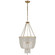 Jacqueline Four Light Chandelier in Hand-Rubbed Antique Brass (268|ARN 5102HAB-CG)