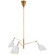 Sommerard Three Light Chandelier in Hand-Rubbed Antique Brass and White (268|ARN 5008HAB-WHT)