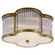 Basil Two Light Flush Mount in Natural Brass and Clear Glass Rods (268|AH 4014NB/CG-FG)
