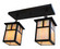 Mission Two Light Ceiling Mount in Pewter (37|MCM-5/2TAM-P)