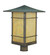 Katsura One Light Post Mount in Rustic Brown (37|KAP-12TSGW-RB)