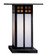 Glasgow One Light Column Mount in Antique Brass (37|GC-18LBC-AB)