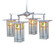 Franklin Four Light Chandelier in Rustic Brown (37|FCH-9L/4Y-RB)