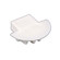 Premium Extrusions End Cap With Wire Feed Hole in White (303|PE-AA1DF-FEED)