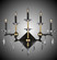 Kaya Five Light Wall Sconce in Polished Brass (183|WS5515-G-32G-ST)