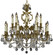 Rosetta 16 Light Chandelier in Polished Brass w/Umber Inlay (183|CH9572-OLN-01G-ST)