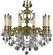 Rosetta Ten Light Chandelier in Polished Brass w/Umber Inlay (183|CH9562-A-01G-ST)