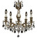Rosetta Five Light Chandelier in Polished Brass w/Umber Inlay (183|CH9512-ATK-01G-ST)