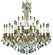 Elise 24 Light Chandelier in Polished Brass w/Black Inlay (183|CH9322-ATK-12G-PI)