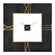 Mudita Wall Clock in Textured Black Concrete w/Antiqued Gold Leaf (52|06448)